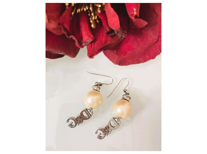 Splendidi orecchini DOLCE & GABBANA con perle e swarovski Bianco - vista 6