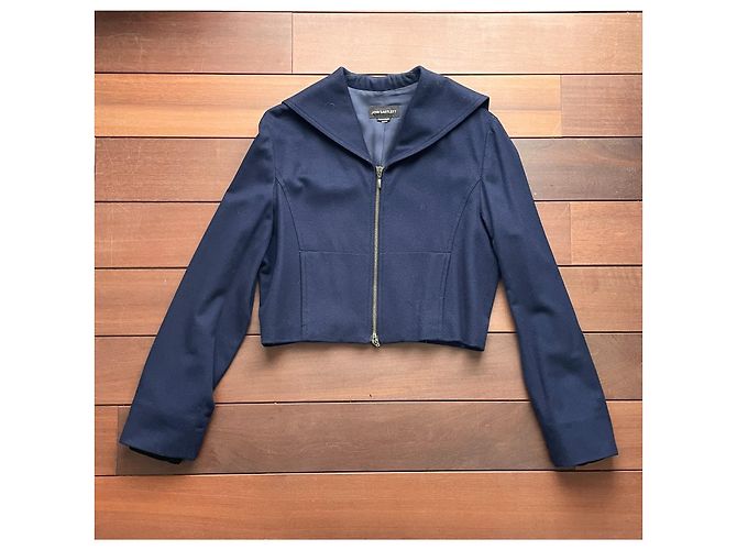 Autre Marque John Bartlett Short Jacket Dark Blue Virgin Wool Navy blue - view 2