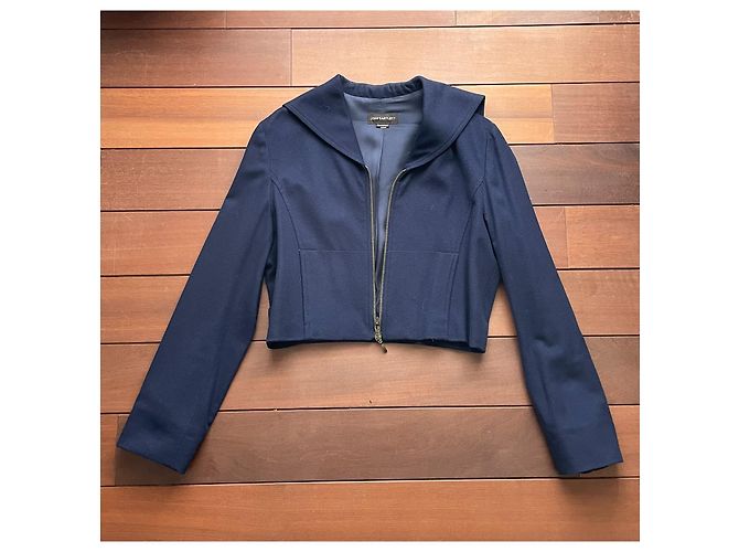 Autre Marque John Bartlett Short Jacket Dark Blue Virgin Wool Navy blue - view 3