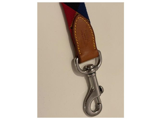 Kelly Hermès Hermes dog leash in slim red bridal leather Dark blue - view 4