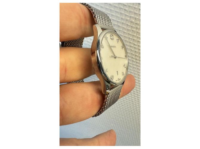 Gucci Uhr Edelstahl Perlmutt Zifferblatt Silberfarben - Ansicht 2