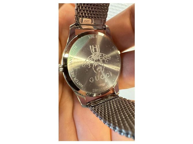 Gucci Uhr Edelstahl Perlmutt Zifferblatt Silberfarben - Ansicht 5