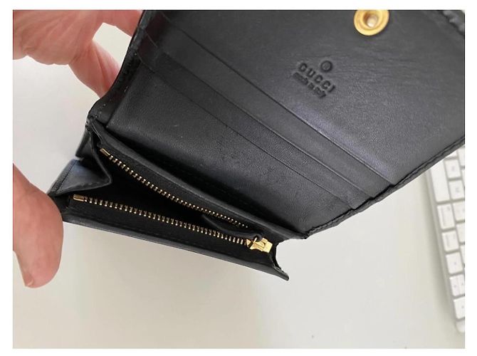 Gucci, billetera compacta con abeja Castaño - vista 5