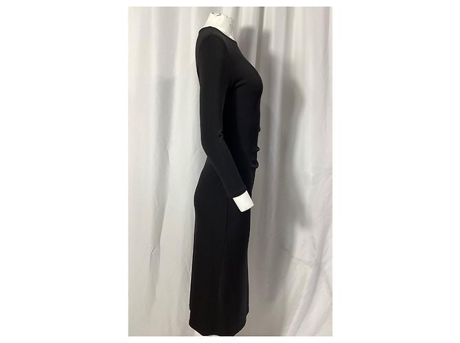 Abito Midi Crepe Theory in Viscosa Nera Nero - vista 10