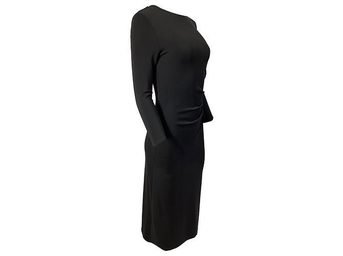 Abito Midi Crepe Theory in Viscosa Nera Nero - vista 3