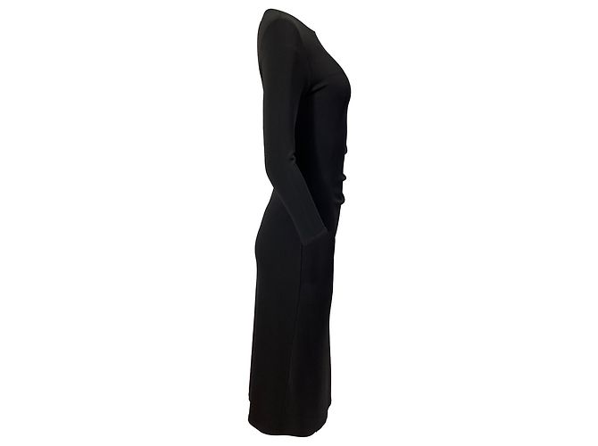 Abito Midi Crepe Theory in Viscosa Nera Nero - vista 4