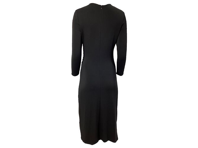 Abito Midi Crepe Theory in Viscosa Nera Nero - vista 5