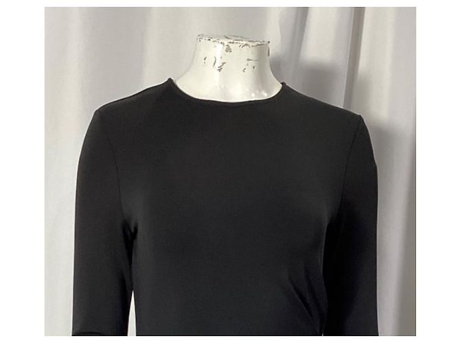 Abito Midi Crepe Theory in Viscosa Nera Nero - vista 8