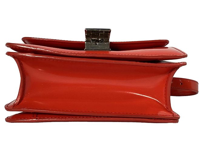 Céline Borsa a spalla Celine Small Classic Box in pelle verniciata rossa Rosso - vista 2