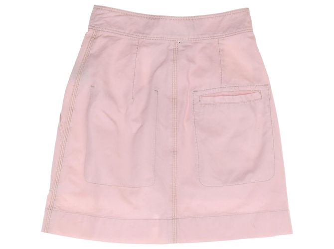Falda mini con cremallera frontal Isabel Marant en algodón rosa - vista 2