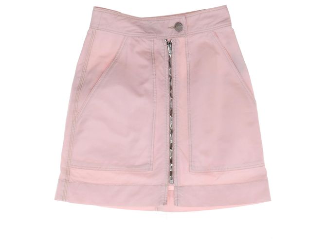 Falda mini con cremallera frontal Isabel Marant en algodón rosa - vista 4