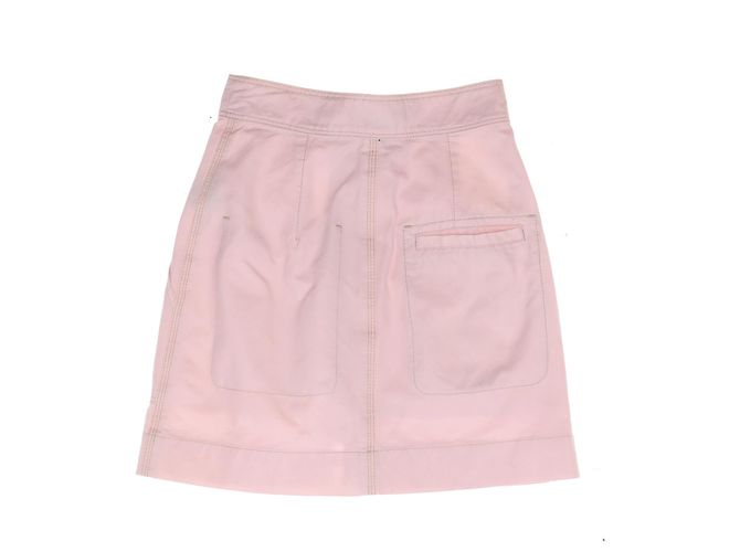 Falda mini con cremallera frontal Isabel Marant en algodón rosa - vista 5