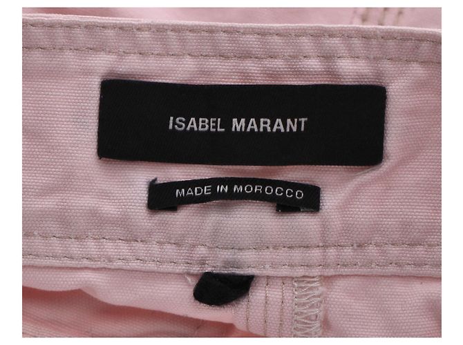Falda mini con cremallera frontal Isabel Marant en algodón rosa - vista 6