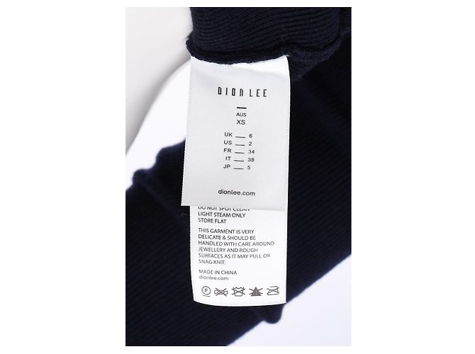 Autre Marque Dion Lee Cutout Rollkragenpullover aus marineblauer Wolle - Ansicht 10