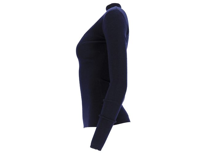 Autre Marque Dion Lee Cutout Rollkragenpullover aus marineblauer Wolle - Ansicht 2