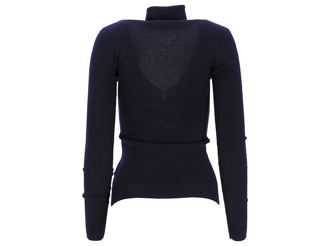 Autre Marque Dion Lee Cutout Rollkragenpullover aus marineblauer Wolle - Ansicht 3
