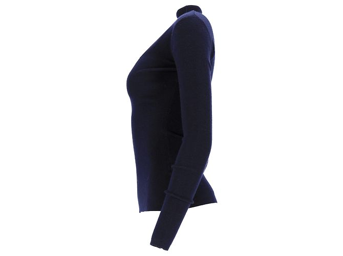 Autre Marque Dion Lee Cutout Rollkragenpullover aus marineblauer Wolle - Ansicht 7