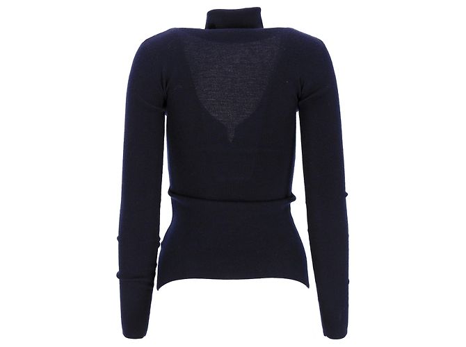 Autre Marque Dion Lee Cutout Rollkragenpullover aus marineblauer Wolle - Ansicht 8