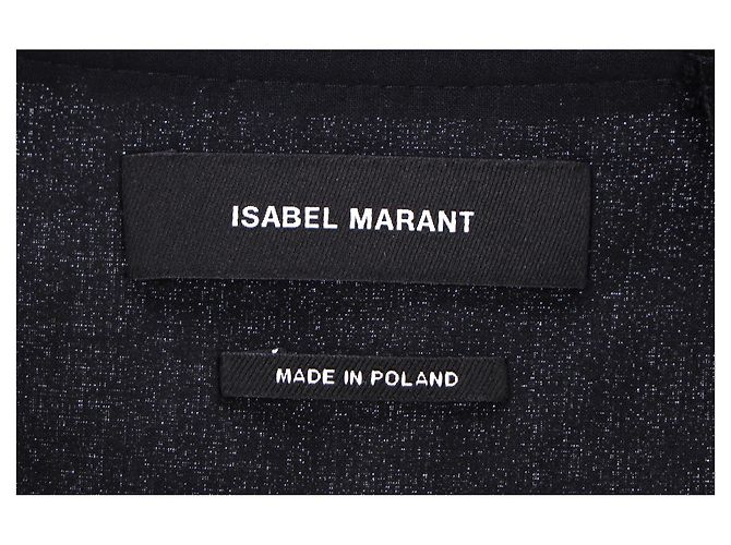 Abito mini in cotone nero con bottoni frontali e maniche a volant Celest di Isabel Marant - vista 9