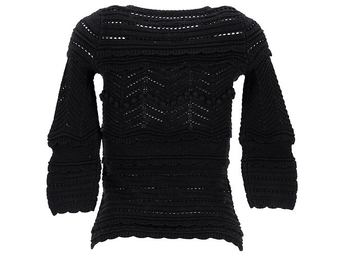 Top de ganchillo Isabel Marant Étoile en algodón negro - vista 2