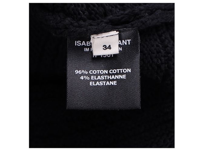 Top de ganchillo Isabel Marant Étoile en algodón negro - vista 4