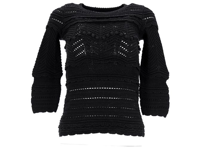 Top de ganchillo Isabel Marant Étoile en algodón negro - vista 5