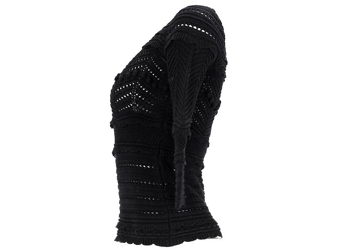 Top de ganchillo Isabel Marant Étoile en algodón negro - vista 6