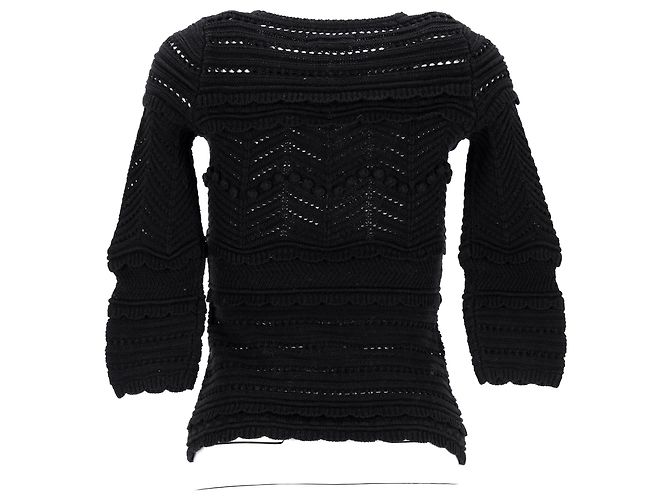 Top de ganchillo Isabel Marant Étoile en algodón negro - vista 7