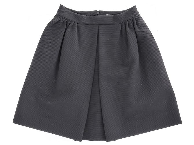 Falda mini plisada Miu Miu en poliéster negro - vista 3