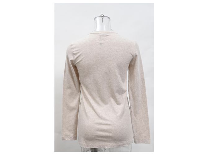 Beige Baumwollpullover mit Perlendetails von Brunello Cucinelli - Ansicht 4