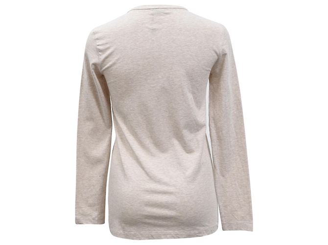 Beige Baumwollpullover mit Perlendetails von Brunello Cucinelli - Ansicht 5