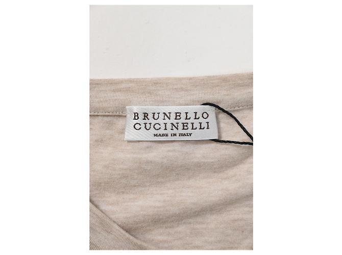 Beige Baumwollpullover mit Perlendetails von Brunello Cucinelli - Ansicht 6