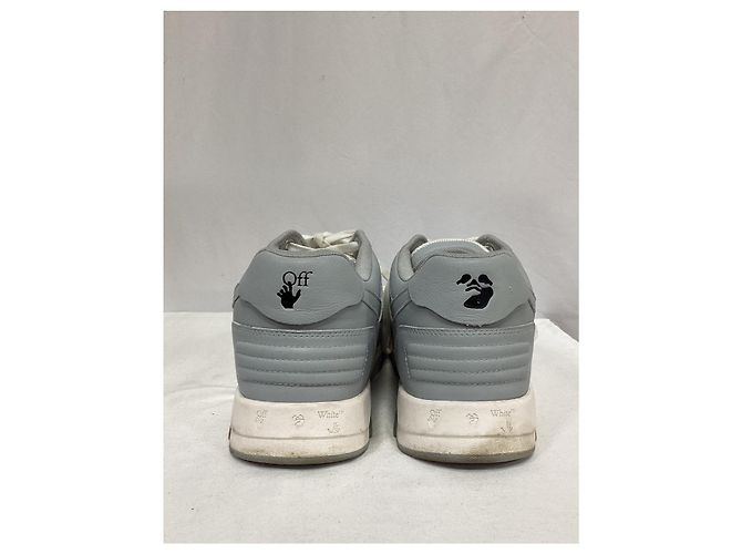 Off White Baskets Off-White Out Of Office en cuir gris - vue 12