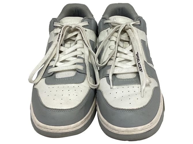 Off White Baskets Off-White Out Of Office en cuir gris - vue 2