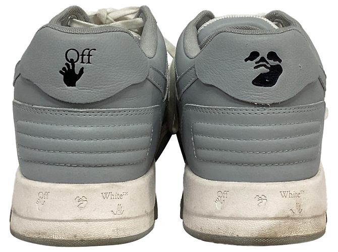 Off White Baskets Off-White Out Of Office en cuir gris - vue 3