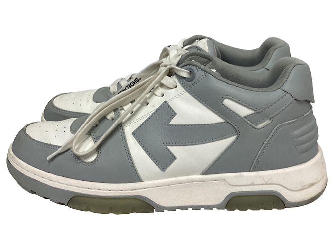 Off White Baskets Off-White Out Of Office en cuir gris - vue 4