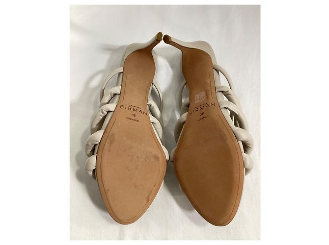 Sandali annodati Maeva 85 in pelle avorio di Alexandre Birman Bianco Crudo - vista 10
