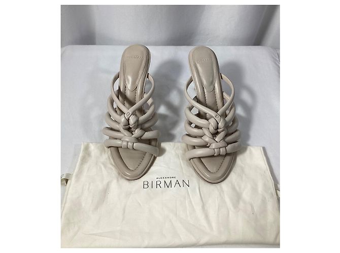 Sandali annodati Maeva 85 in pelle avorio di Alexandre Birman Bianco Crudo - vista 12