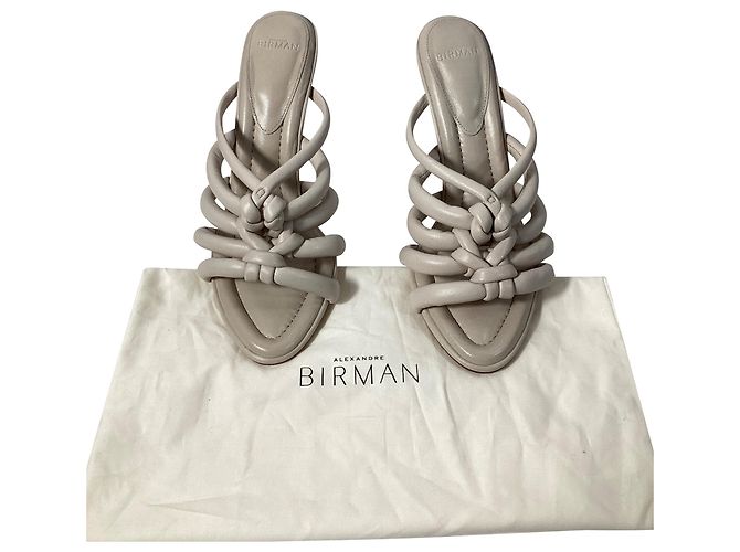 Sandali annodati Maeva 85 in pelle avorio di Alexandre Birman Bianco Crudo - vista 7