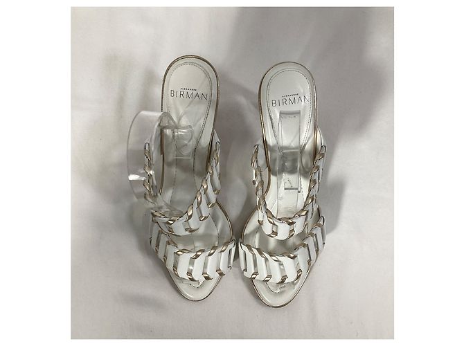 Mules tagliate Claire in pelle bianca di Alexandre Birman Bianco Crudo - vista 11