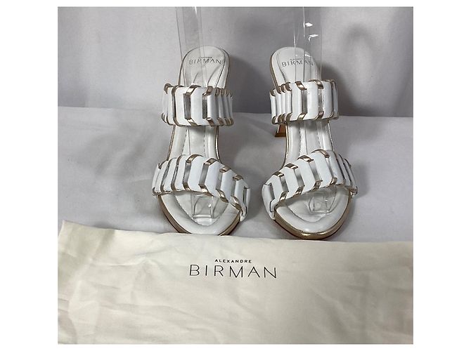 Mules tagliate Claire in pelle bianca di Alexandre Birman Bianco Crudo - vista 12