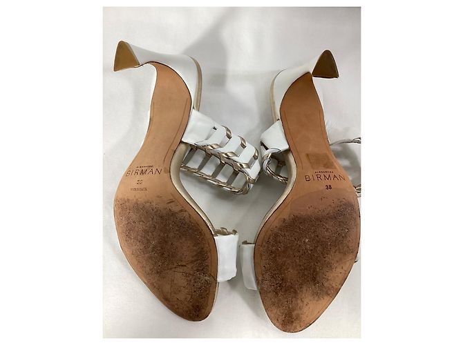 Mules tagliate Claire in pelle bianca di Alexandre Birman Bianco Crudo - vista 13