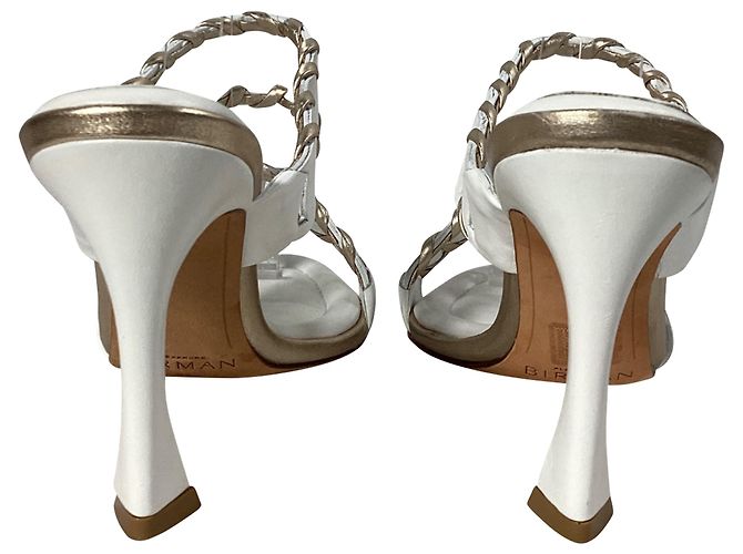 Mules tagliate Claire in pelle bianca di Alexandre Birman Bianco Crudo - vista 3