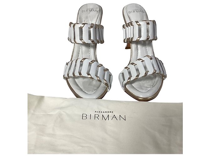 Mules tagliate Claire in pelle bianca di Alexandre Birman Bianco Crudo - vista 6