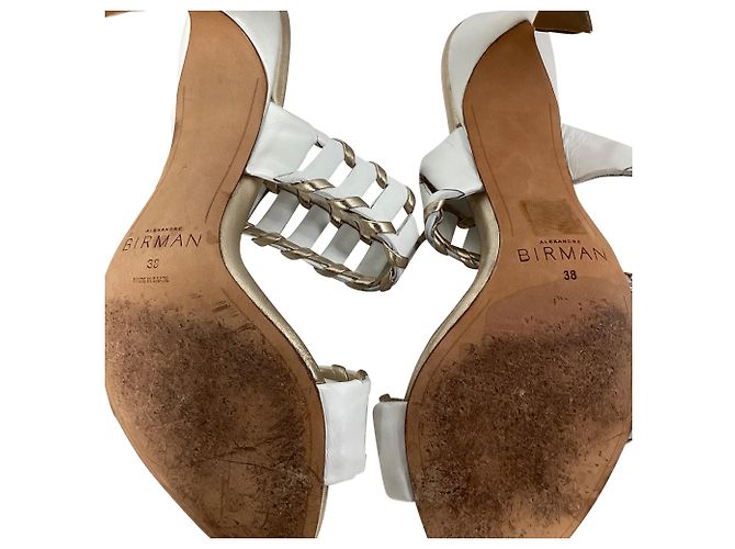 Mules tagliate Claire in pelle bianca di Alexandre Birman Bianco Crudo - vista 7