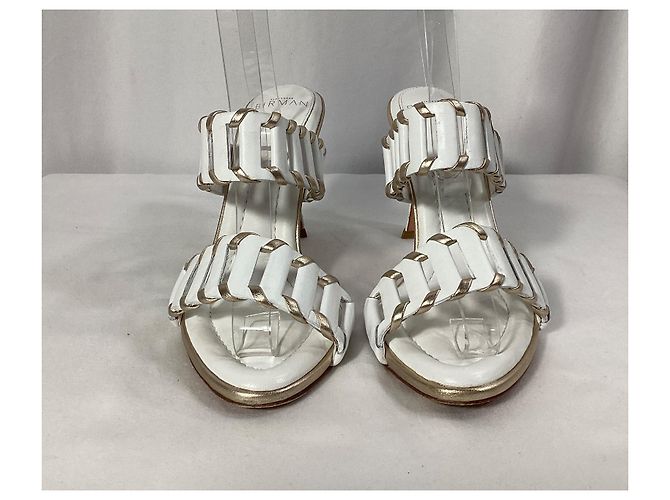 Mules tagliate Claire in pelle bianca di Alexandre Birman Bianco Crudo - vista 9