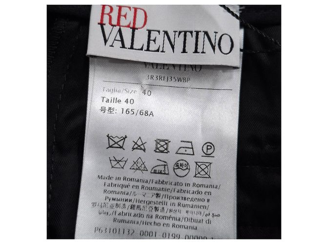 Mini gonna decorata RED Valentino in viscosa nera Nero - vista 3