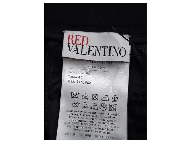 Mini gonna decorata RED Valentino in viscosa nera Nero - vista 6