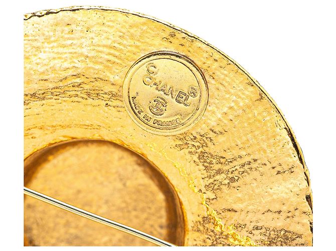 Spilla in paglia placcata oro Chanel D'oro - vista 4