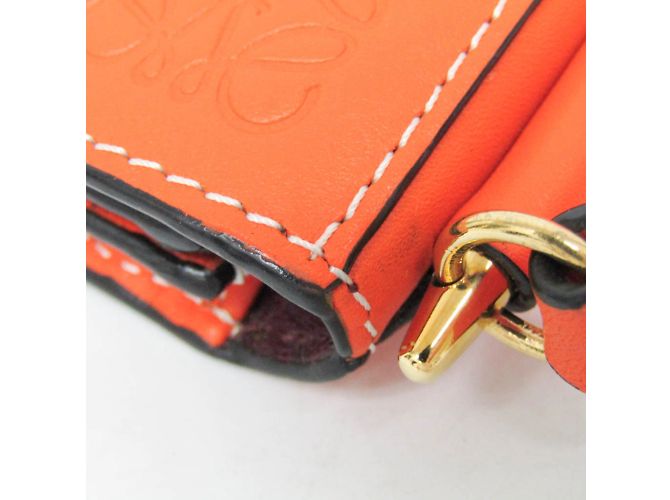 Portafoglio in pelle con catena/spalla Loewe Gate per donne in arancione - vista 10